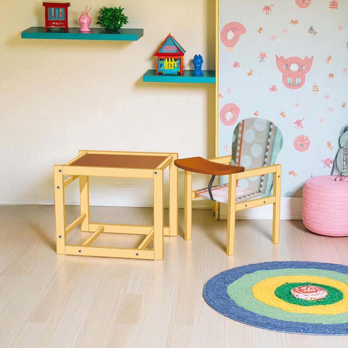 Стульчик для кормления Мася Круги (№1224) - фото 3 Стульчик для кормления Мася Круги (№1224) - фото 3