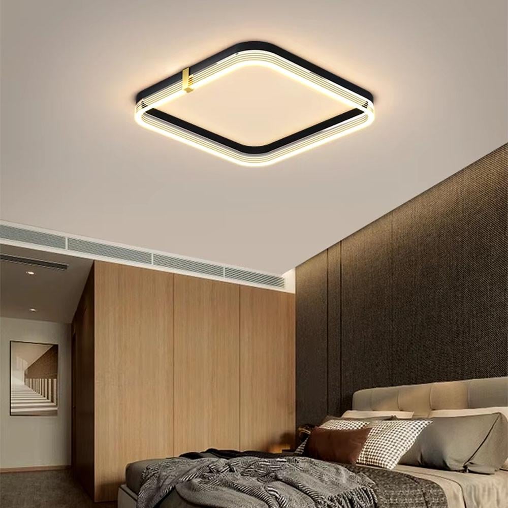 Светильник потолочный в форме закругленного квадрата 50х50 см Черный (MJ 229-500*500)