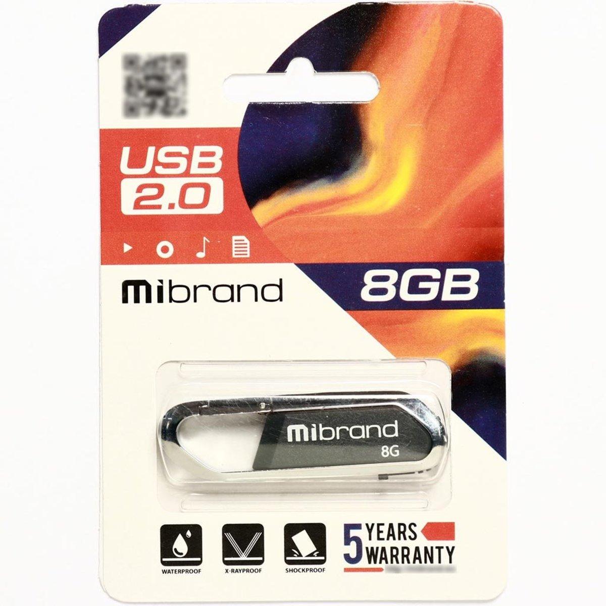 Флеш-накопитель для ноутбука Flash Mibrand USB 2.0 Aligator 8Gb Grey (MI2.0/AL8U7G) - фото 2