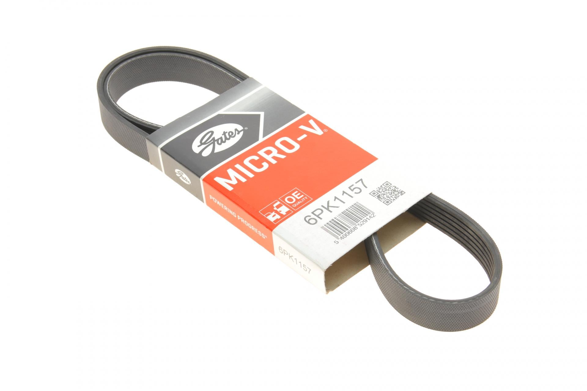 Ремінь генератора GATES для Citroen C4/Jumper/Dacia Duster/Peugeot 307/Boxer 1.5D-2.0D 94- (6PK1157)