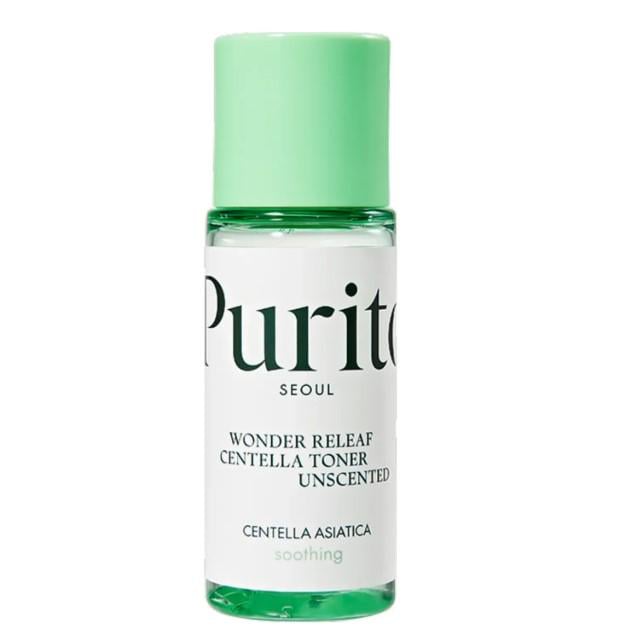 Миниатюра успокаивающего тонера с центеллой без эфирных масел Purito SEOUL Wonder Releaf Centella Toner Unscented 30 мл
