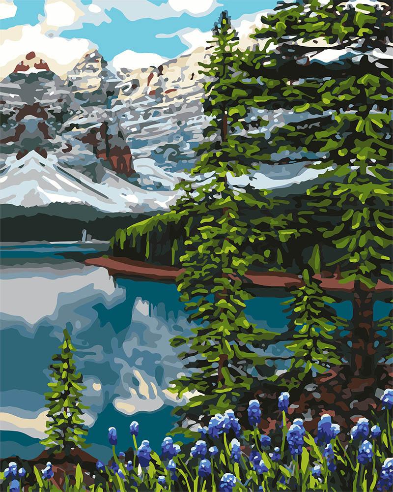 Картина по номерам Идейка "Ель в горах" 40х50 см (KH2748)