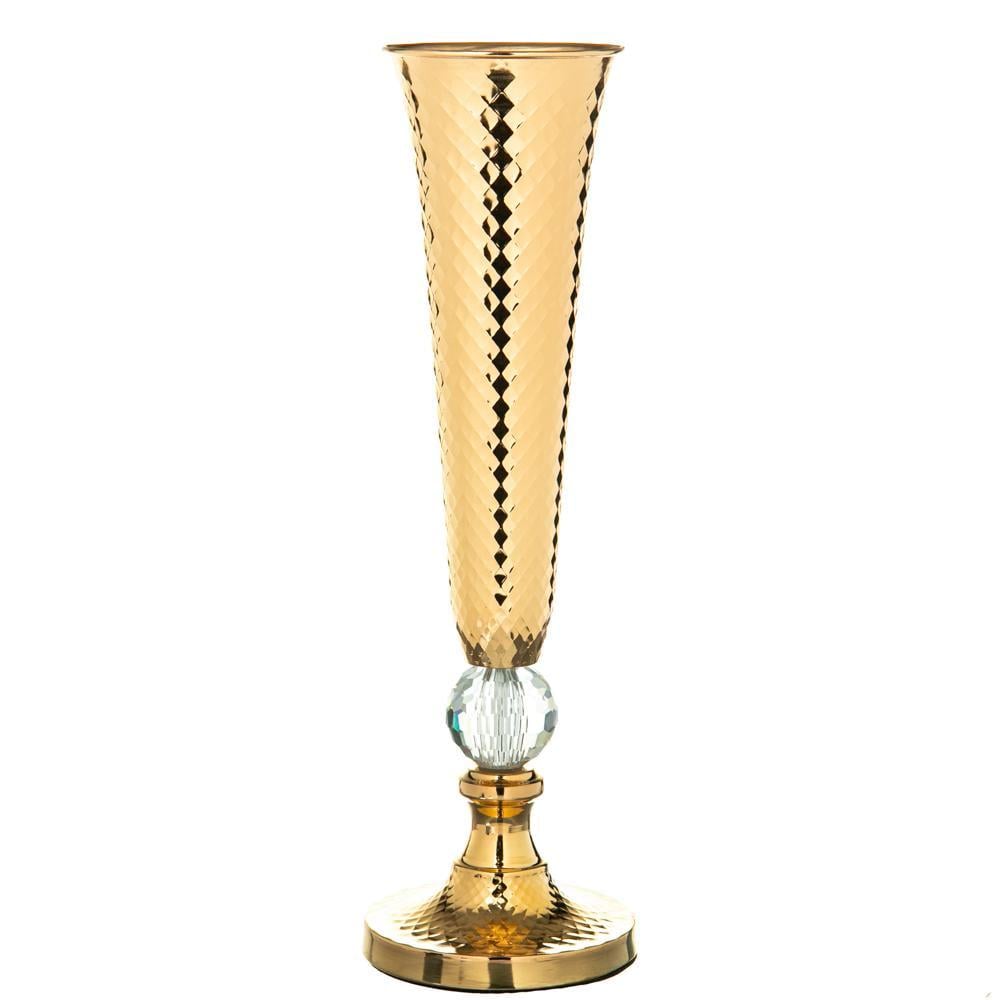 Напольная металлическая ваза-подсвечник Light House Альбертина 56 см Золото