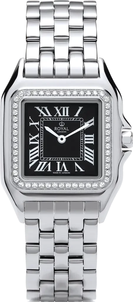 Наручные часы женские Royal London 21540-02 со стальным корпусом WR 30 м Черный (3145627287)