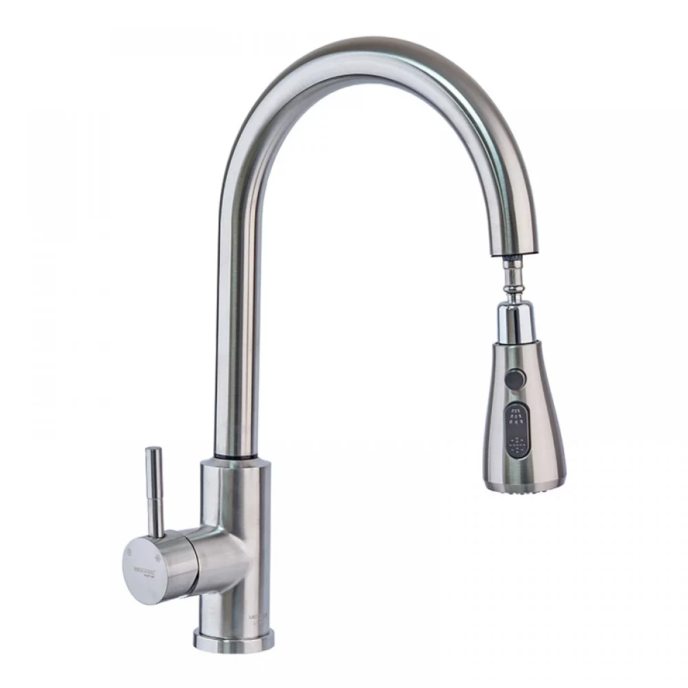 Смеситель для кухни сенсорный MIXXUS LUX-014 Sensor с выдвижной лейкой (MI6230)