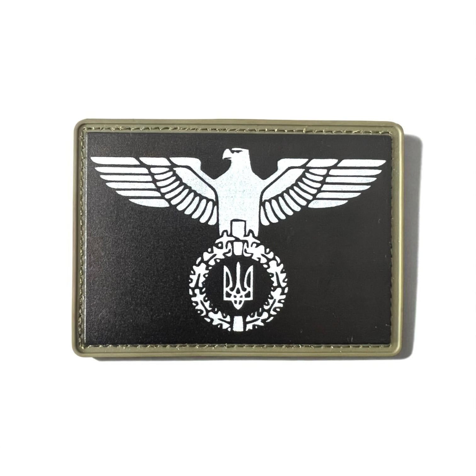 Шеврон Украинский орел Черно-белый