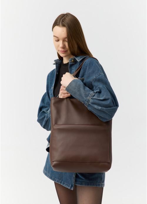 Женская сумка-шоппер Sambag Шоколадный (10360301041)