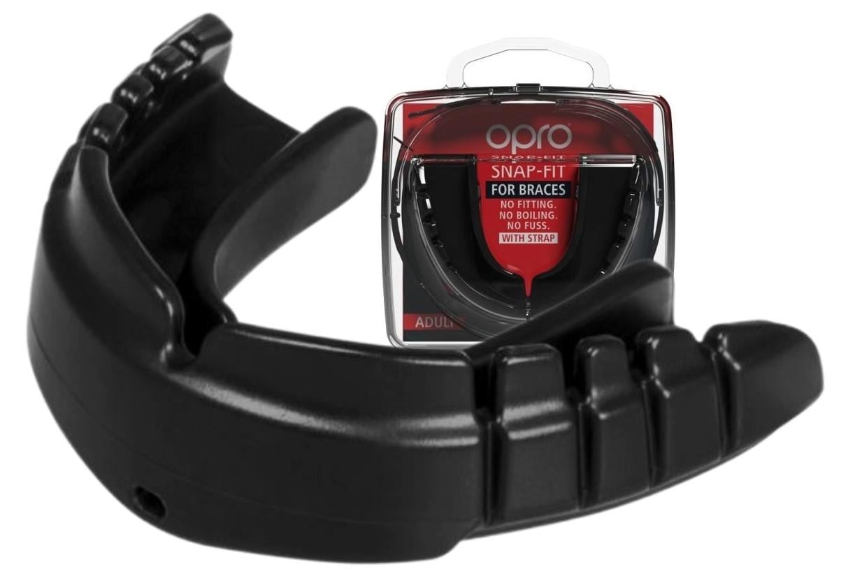 Капа OPRO Snap-Fit Braces для брекетов взрослая 11+ Black (SN_Braces_Black)