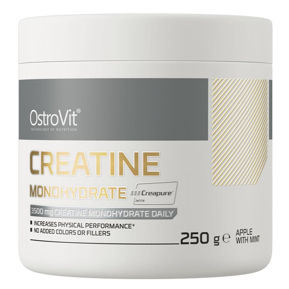 Креатин моногидрат Ostrovit Creatine Monohydrate Creapure Apple with mint 250 г - фото 1