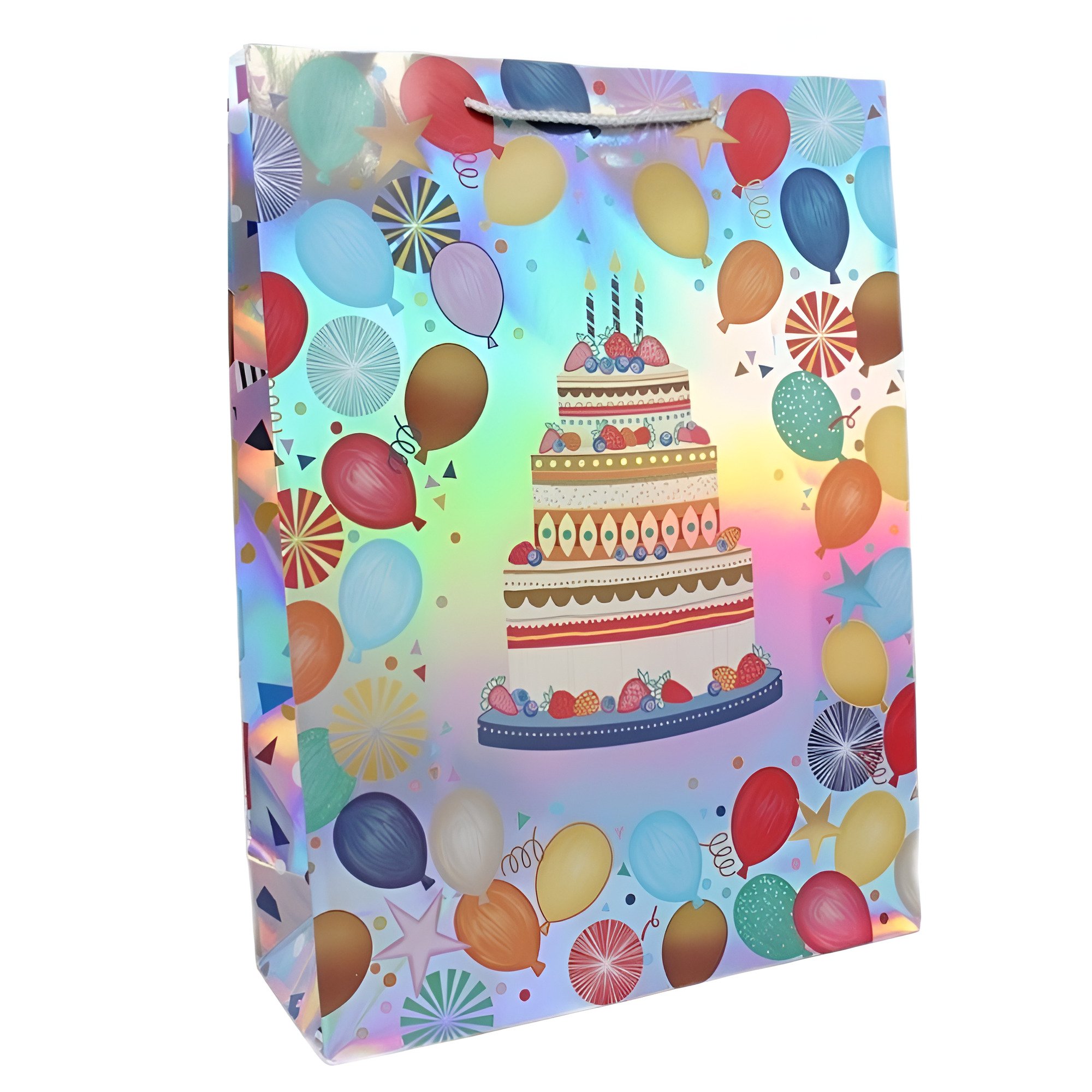 Пакет подарочный Happy Birthday №2 31х42х12 см Разноцветный (R95525-L)