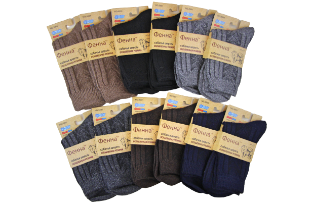 Носки мужские Фенна №8001 собачья шерсть 12 шт. р. 41-47