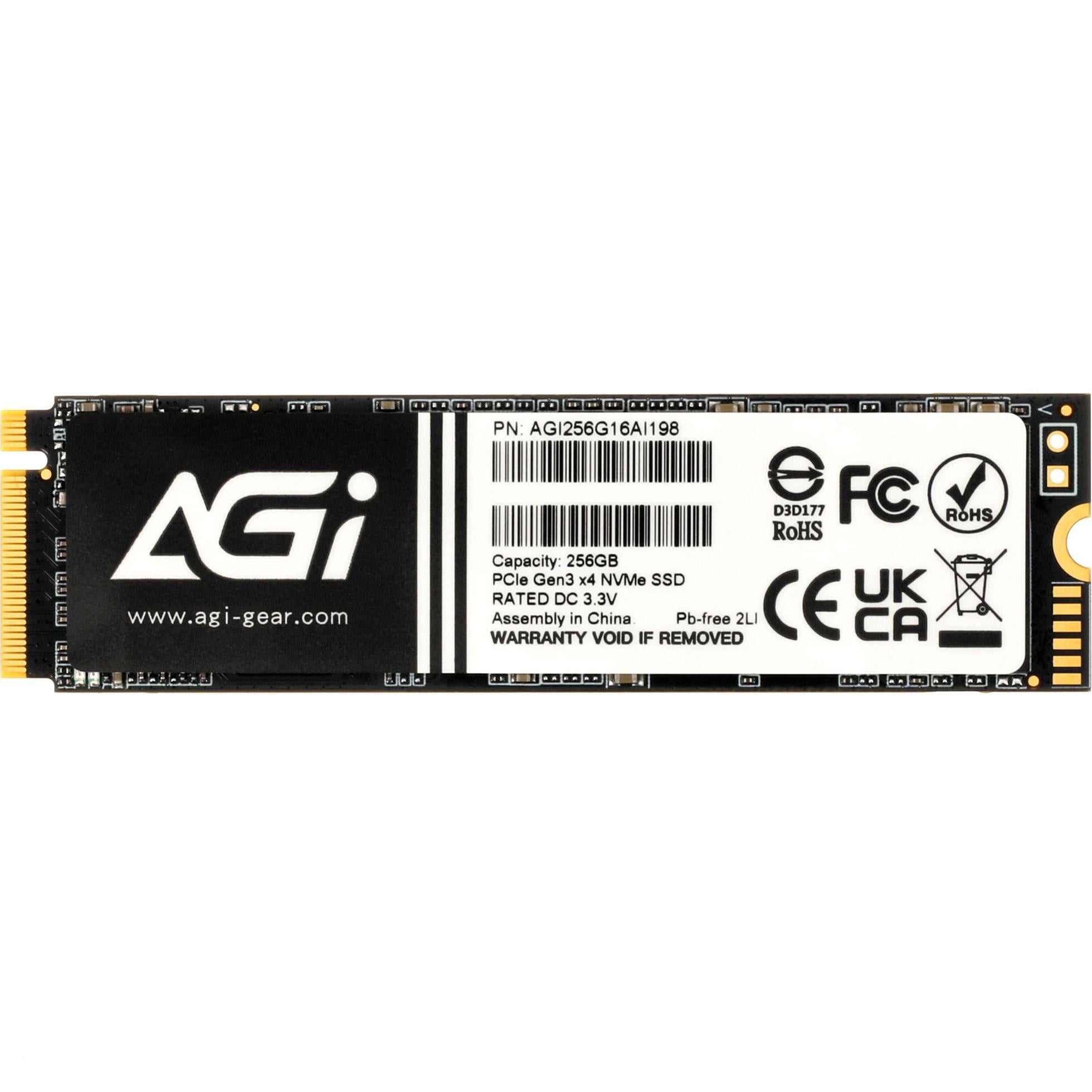 Накопитель SSD AGI AI198 256 Гб M.2 2280 PCIe Gen 3x4 NVMe TLC (AGI256G16AI198)