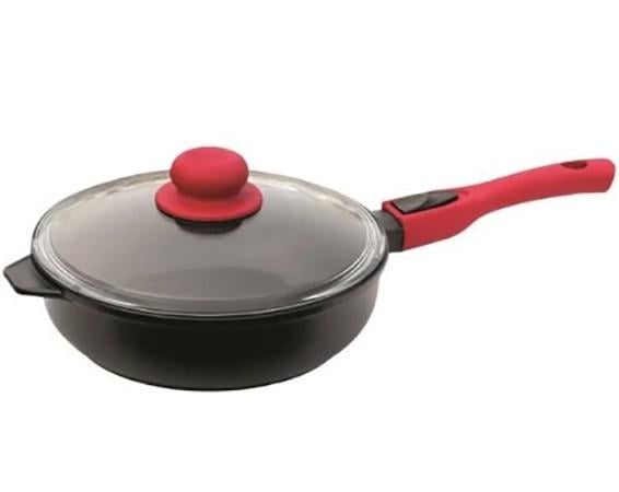 Сковорода зі знімною ручкою і скляною кришкою Биол Titanal 26 см (2606ПС)