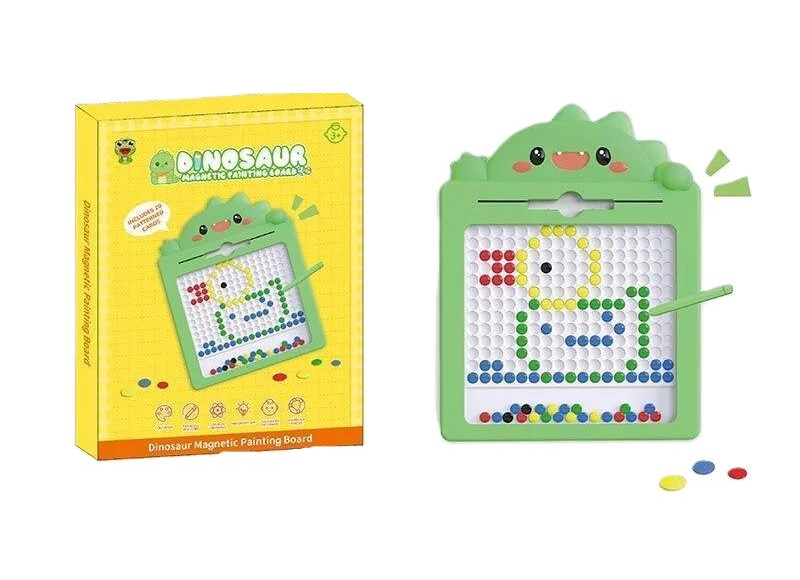 Детская мозаика 595-14/36 Динозаврик магнитный стилус/карточки с заданиями в коробке 30х39 см (24715265)
