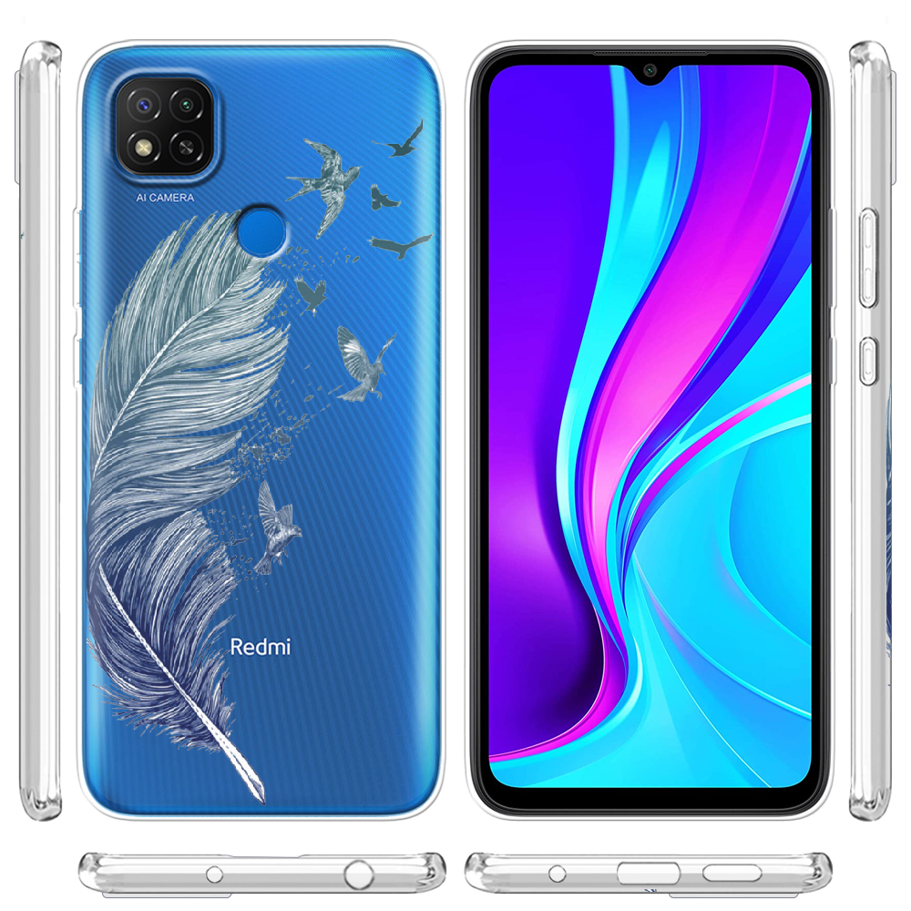 Чохол Boxface Xiaomi Redmi 9C Feather Прозорий силікон (40879-cc38-40879) - фото 3