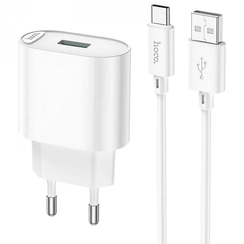 Зарядное устройство сетевое Hoco C109A Fighter QC3,0+Type-C White (00000062859_1)