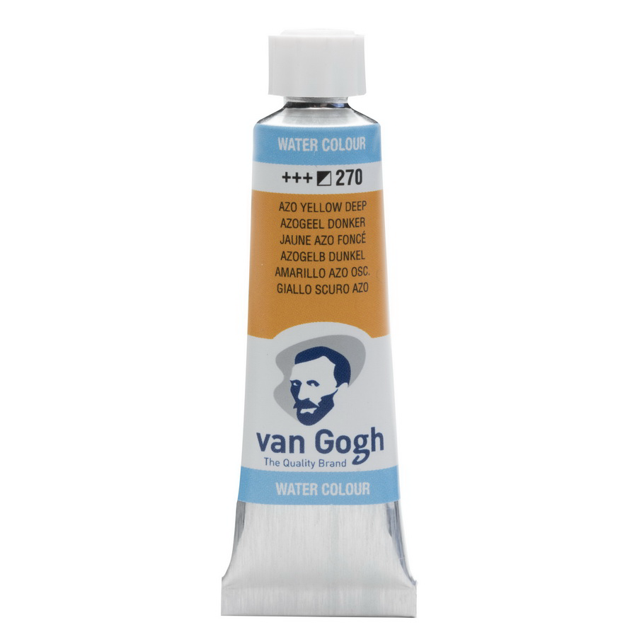 Краска акварельная Rosa Van Gogh 10 мл 3 шт. 270 AZO Желтый темный (8712079417659 20012701)