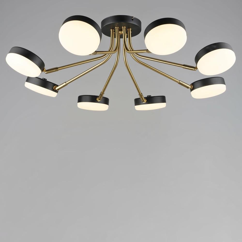 Люстра потолочная светодиодная Light House SRS-20048/8 COP+BK Черный/Медный 