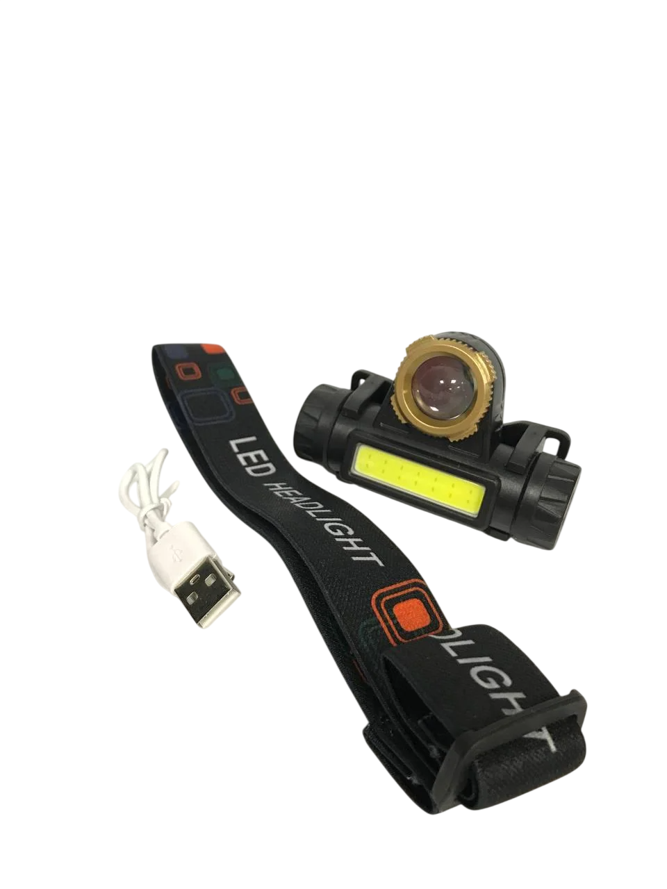 Фонарик светодиодный портативный на голову 11617 micro usb charge (000543137)