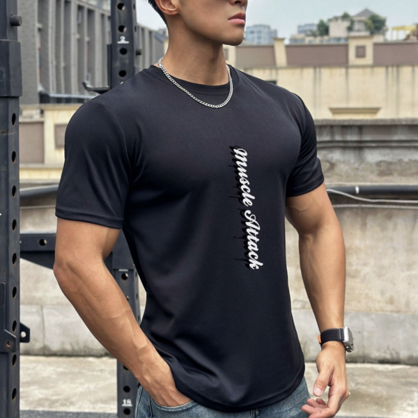 Футболка спортивная Muscle Attack Gym Ecet M Черный