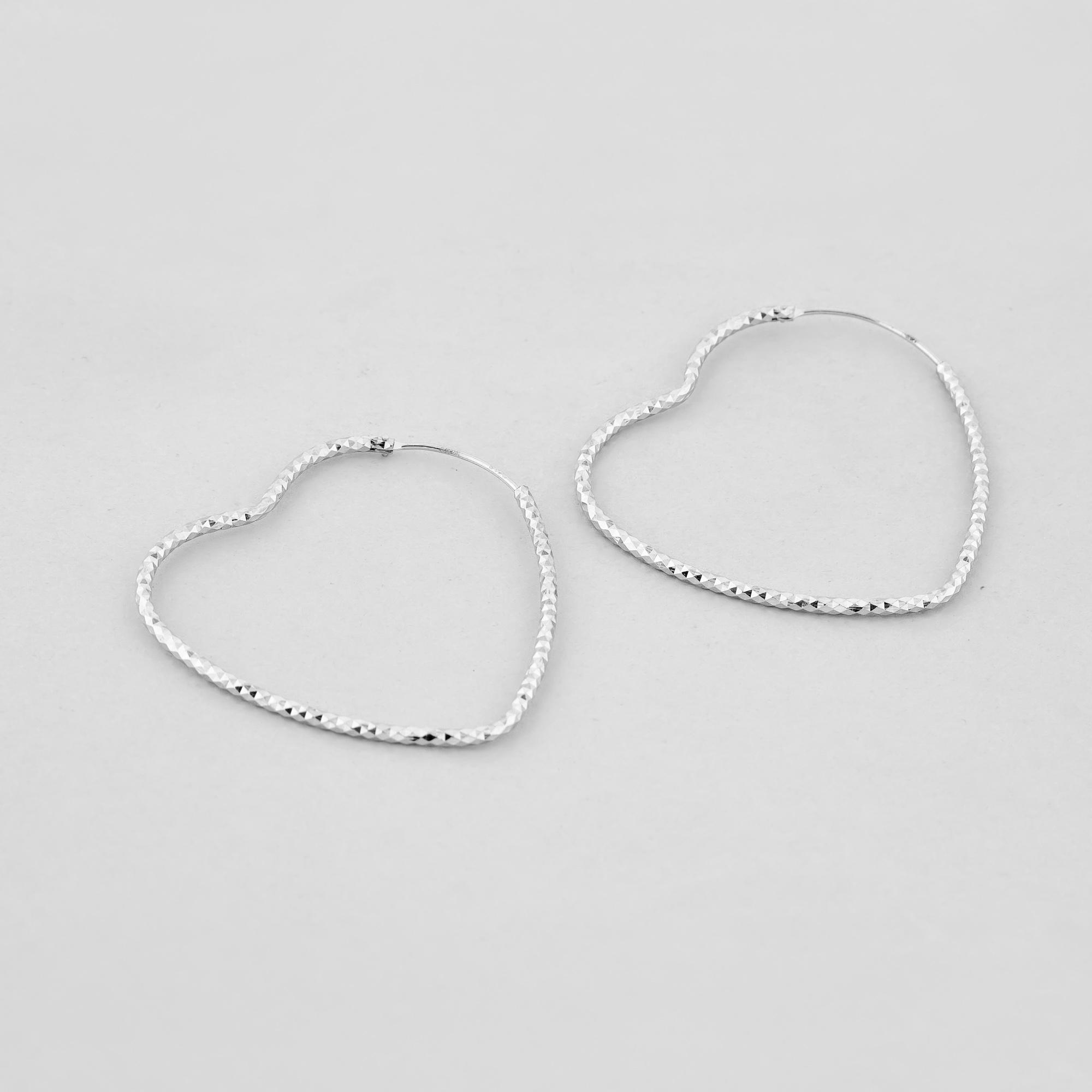 Серебряные серьги Minimal Винтажная любовь (11906)