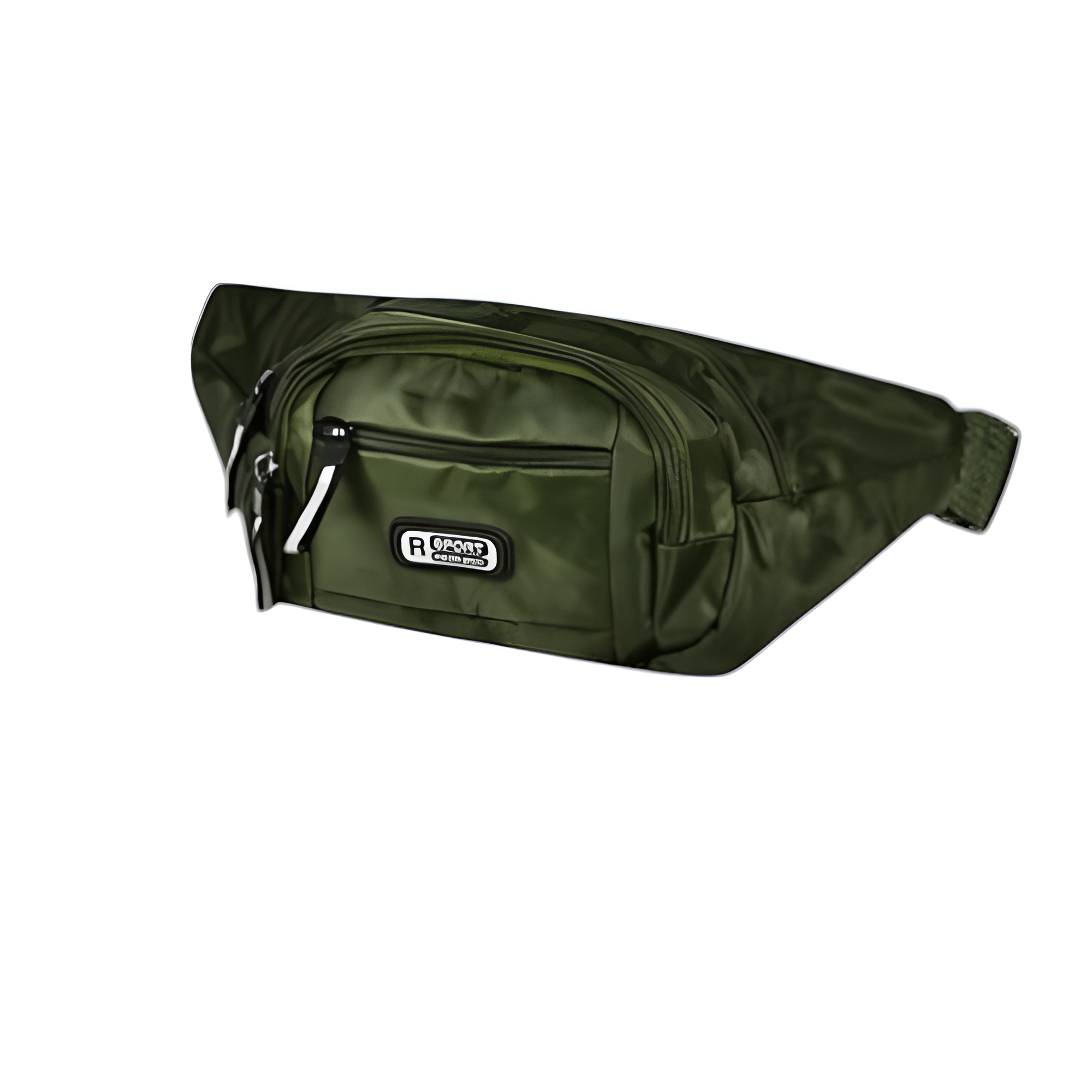 Сумка бананка RSPORT R95207 зеленая нейлоновая поясная с 3 отделениями 33×14 см (R95207)