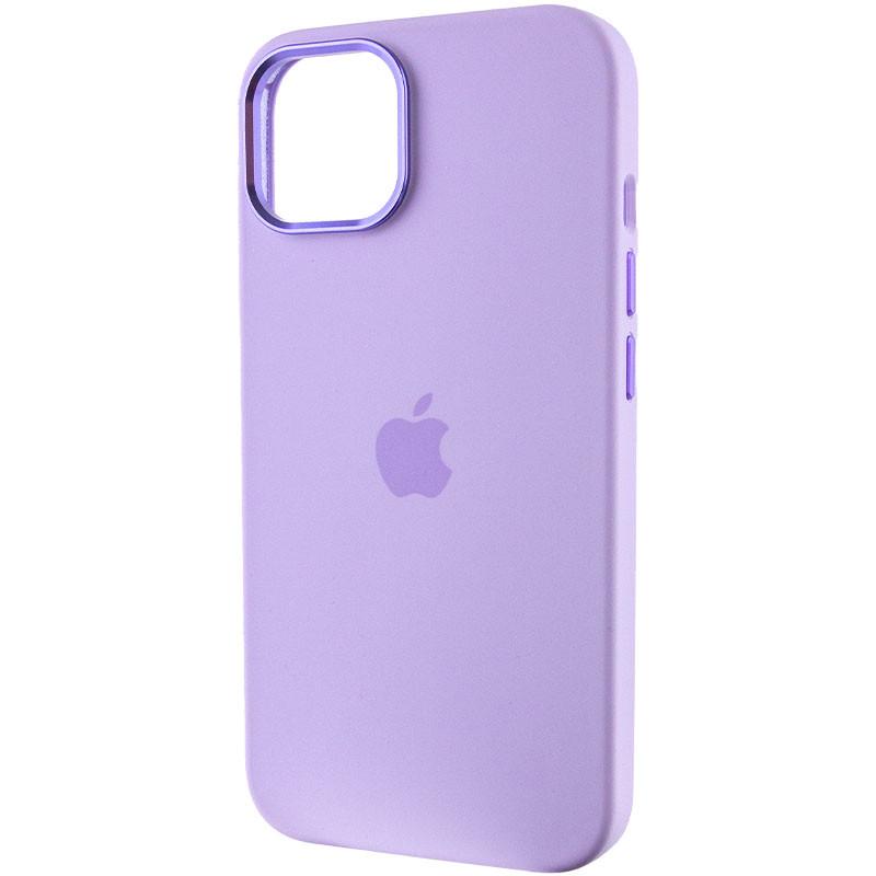 Противоударный чехол Silicone Case Metal Buttons (AA) для Apple iPhone 12 Pro Max (6.7") Сиреневый / Lilac - фото 3