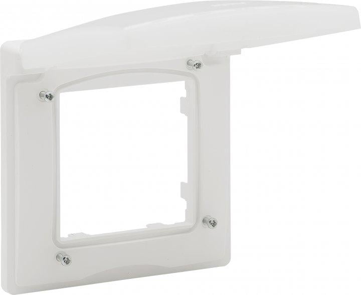 Рамка 1 пост Legrand 863196 Niloe Step пластик IP44 із захисною кришкою Білий (11625325)