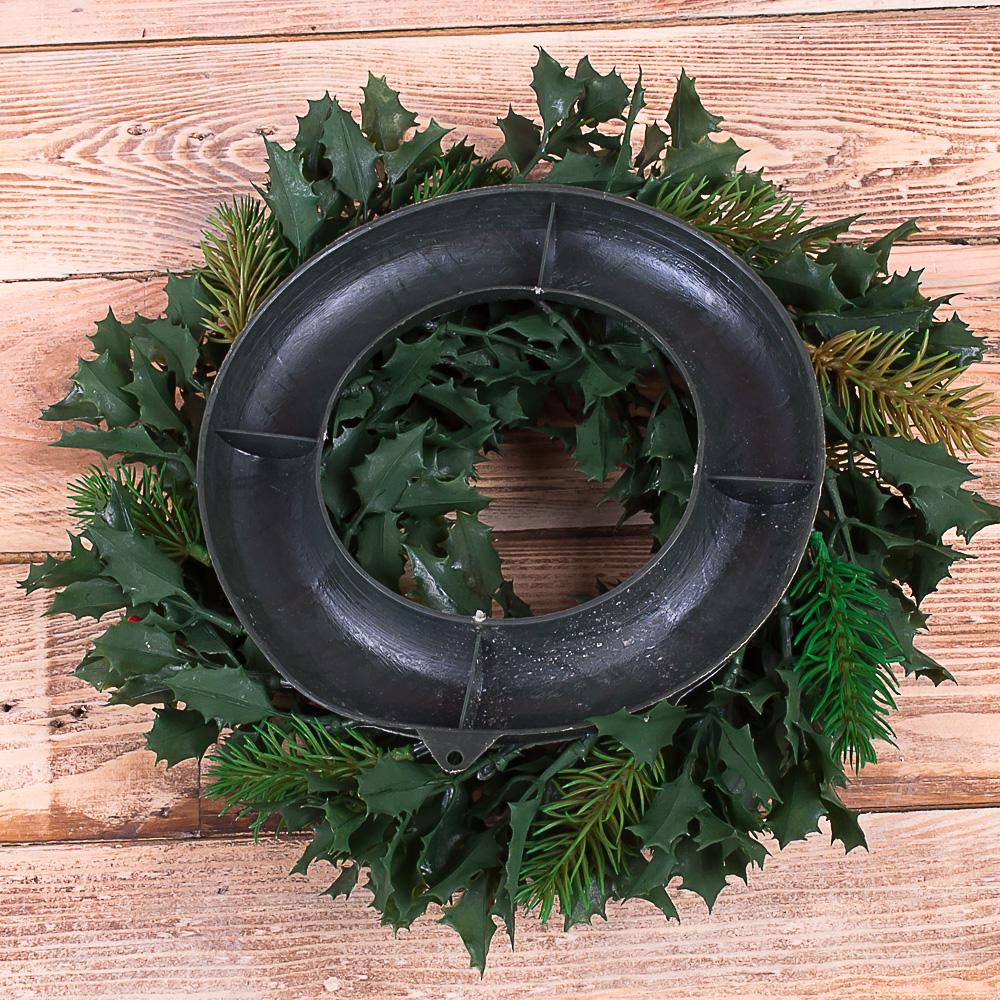 Вінок падуба різдвяний 30 см (2054) - фото 4 Вінок падуба різдвяний 30 см (2054) - фото 4