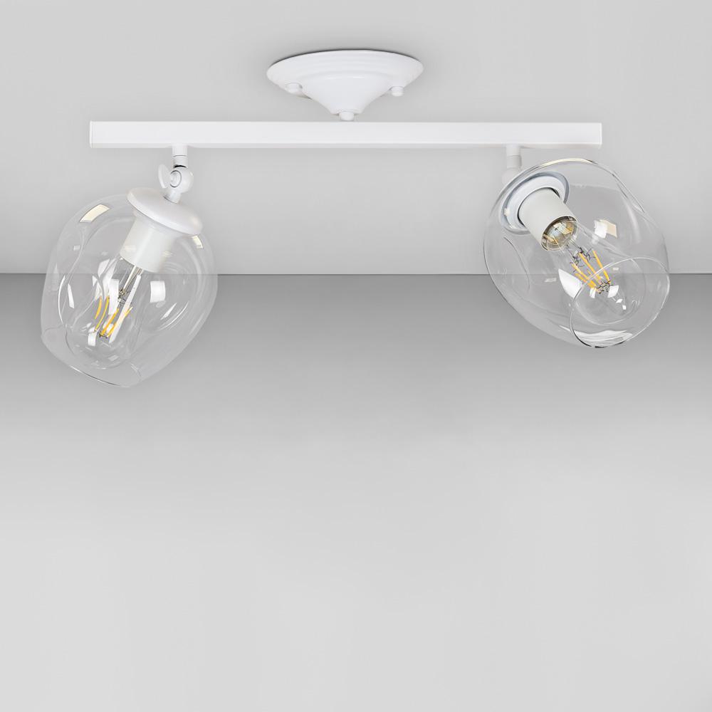 Люстра стельова лофт Light House LS-18142F-2 WH/CL Білий/Прозорий 