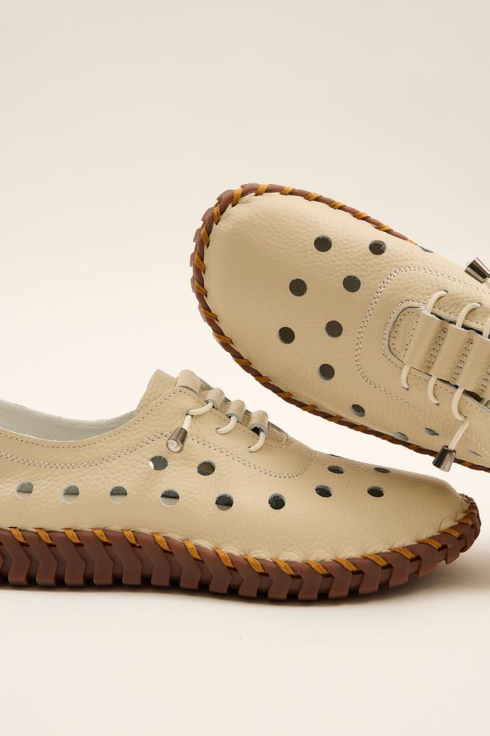 Мокасини жіночі ALLSY шкіряні р. 36 Бежевий (196813) - фото 4 Мокасини жіночі ALLSY шкіряні р. 36 Бежевий (196813) - фото 4