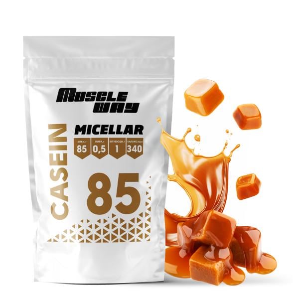 Мицеллярный казеин MuscleWay 85% Ирис-карамель на 13 порций в порошке 500 г (21-125-mk-bs1.kr)