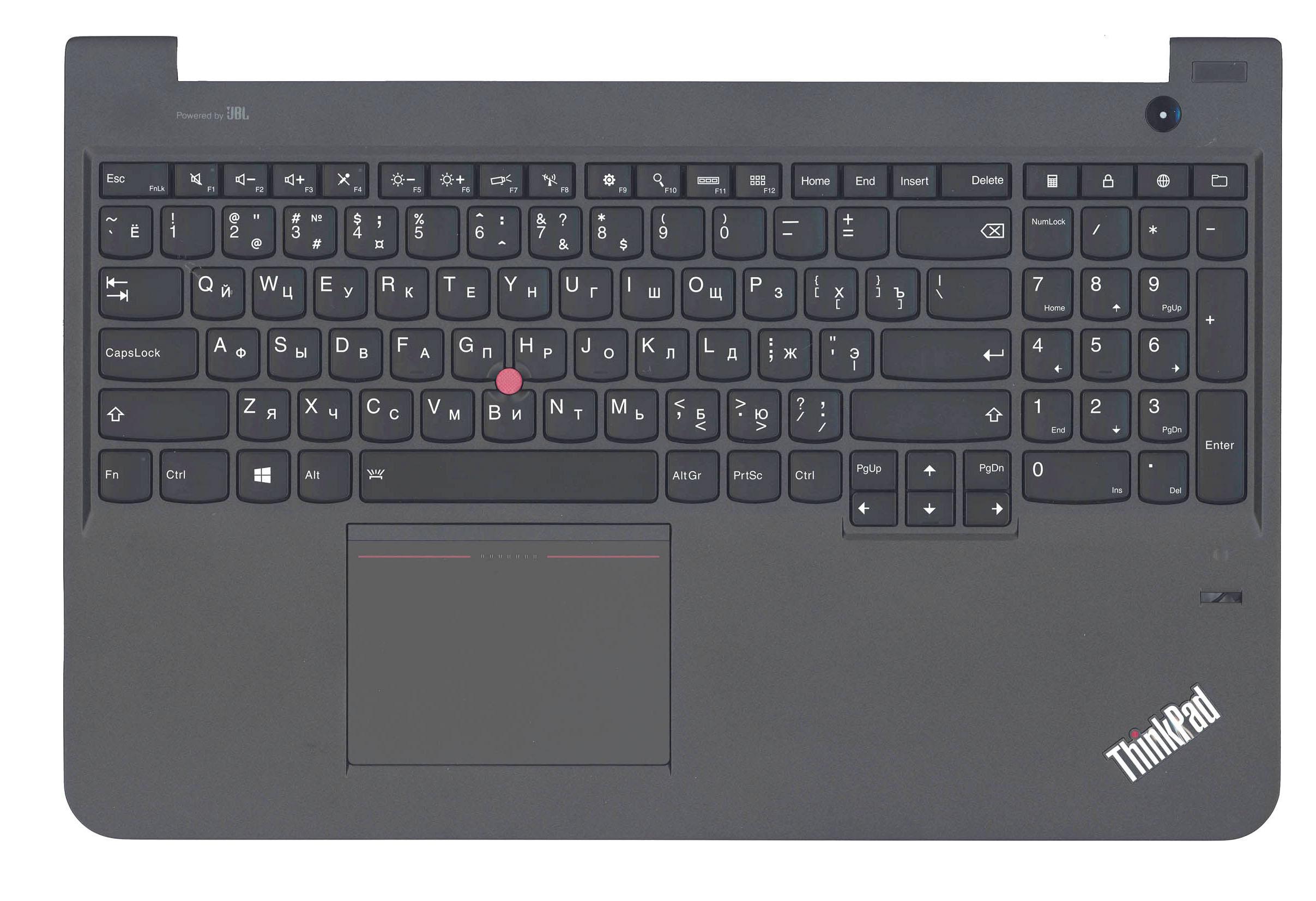 Клавиатура для ноутбука Lenovo Thinkpad S5-531 с указателем Point Stick Black с подсветкой Light Black TopCase Black