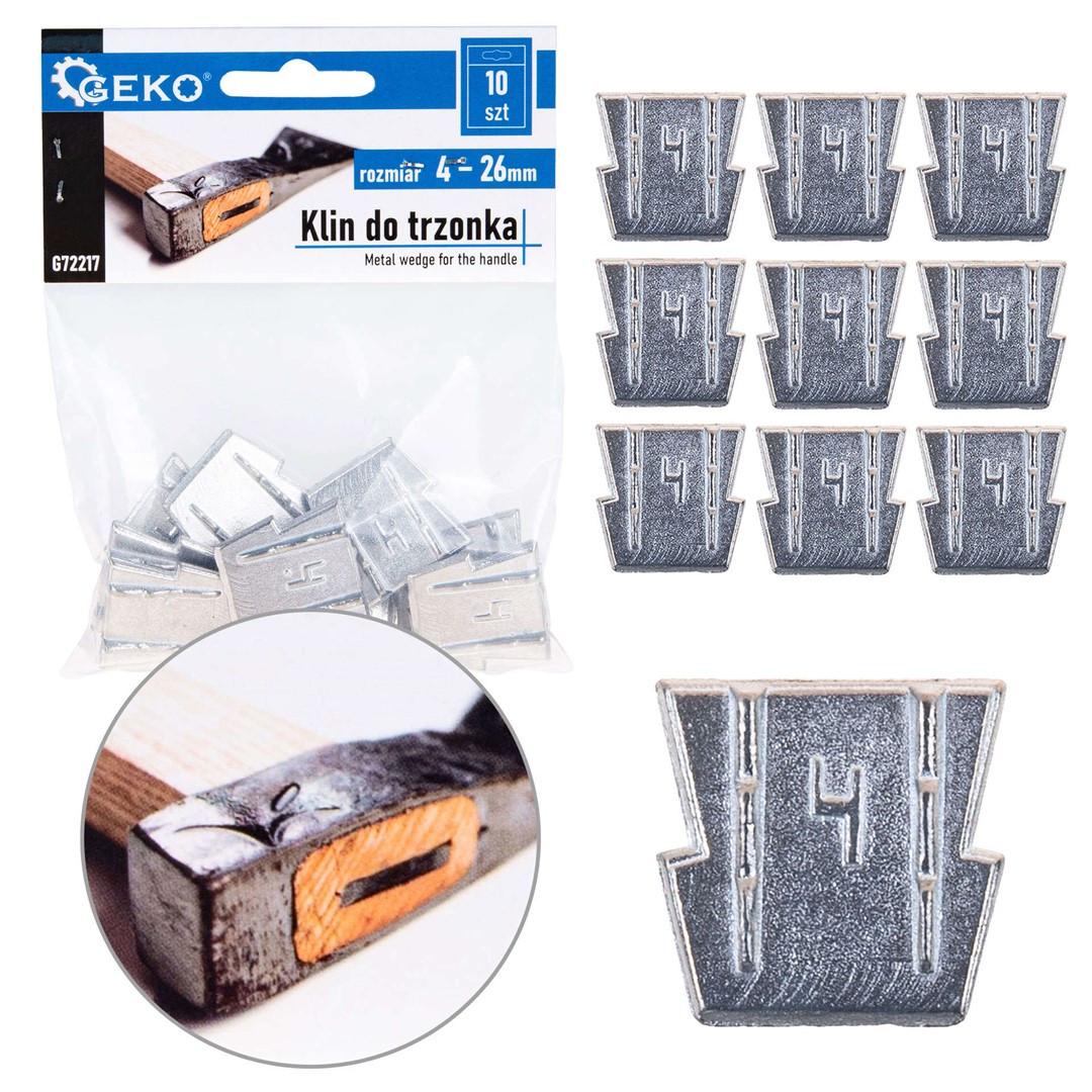 Клин GeKo для древка/молотка/молота/топорища 4х26х25 мм (G72217) - фото 2 Клин GeKo для древка/молотка/молота/топорища 4х26х25 мм (G72217) - фото 2
