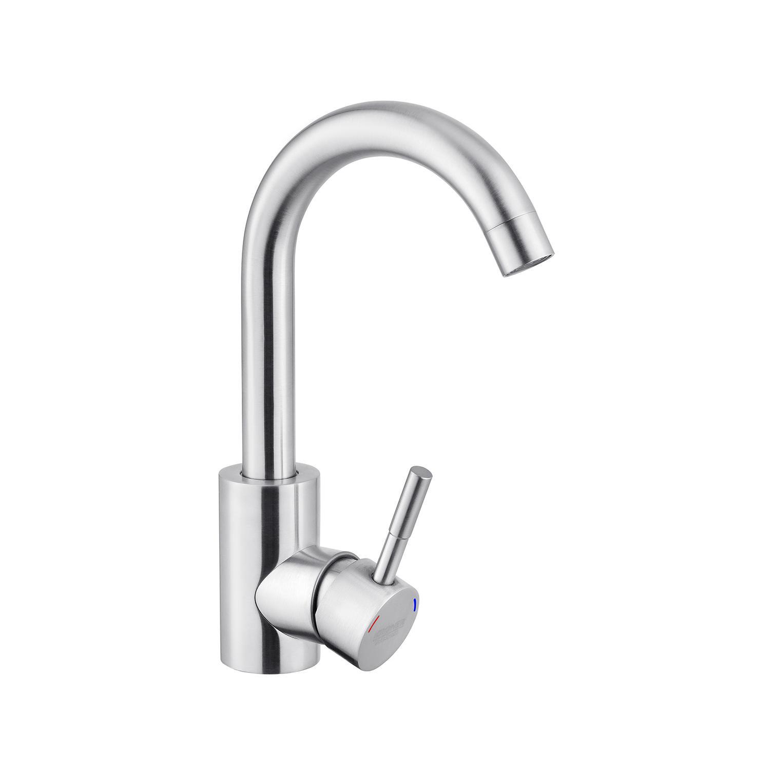 Змішувач для раковини Kroner Edelstahl Klassisch ESG011 CV022999 (38126) - фото 4 Змішувач для раковини Kroner Edelstahl Klassisch ESG011 CV022999 (38126) - фото 4