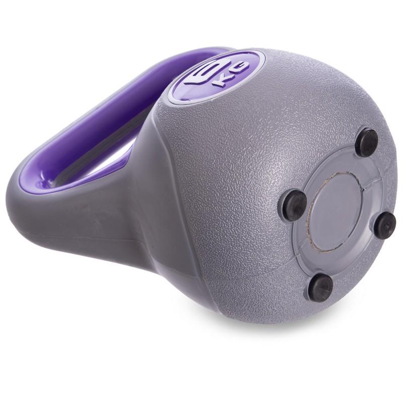 Гиря тренувальна цільна пластикова Zelart TA-5734-6 6 кг Фіолетовий - фото 2 Гиря тренувальна цільна пластикова Zelart TA-5734-6 6 кг Фіолетовий - фото 2