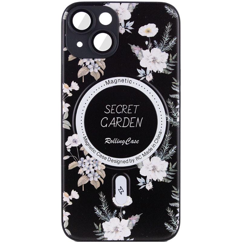 Противоударный TPU+PC чехол Secret Garden with MagSafe для Apple iPhone 14 (6.1") Black