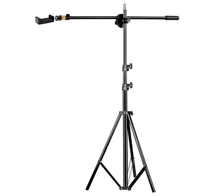 Штатив-тренога складной журавль H13 с креплением под лампу и телефон Black