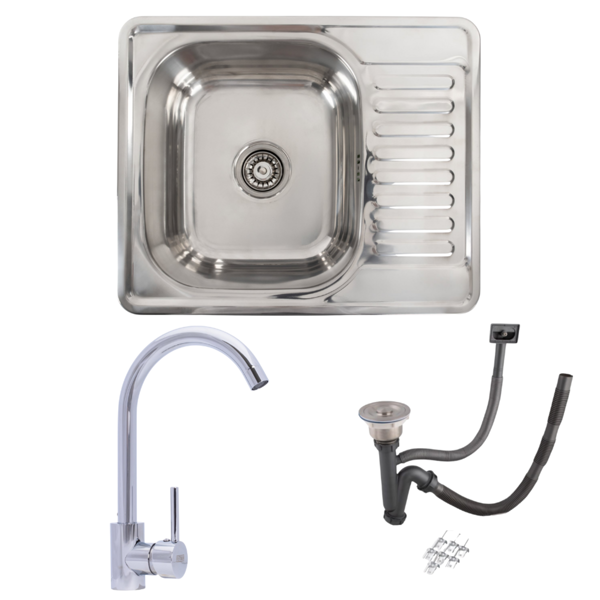 Мийка Valeso полірована із змішувачем NESC4 58x48 см (125412) Мийка Valeso полірована із змішувачем NESC4 58x48 см (125412)