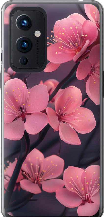 Чохол на OnePlus 9 Пурпурова сакура (6075t-2249-42517)