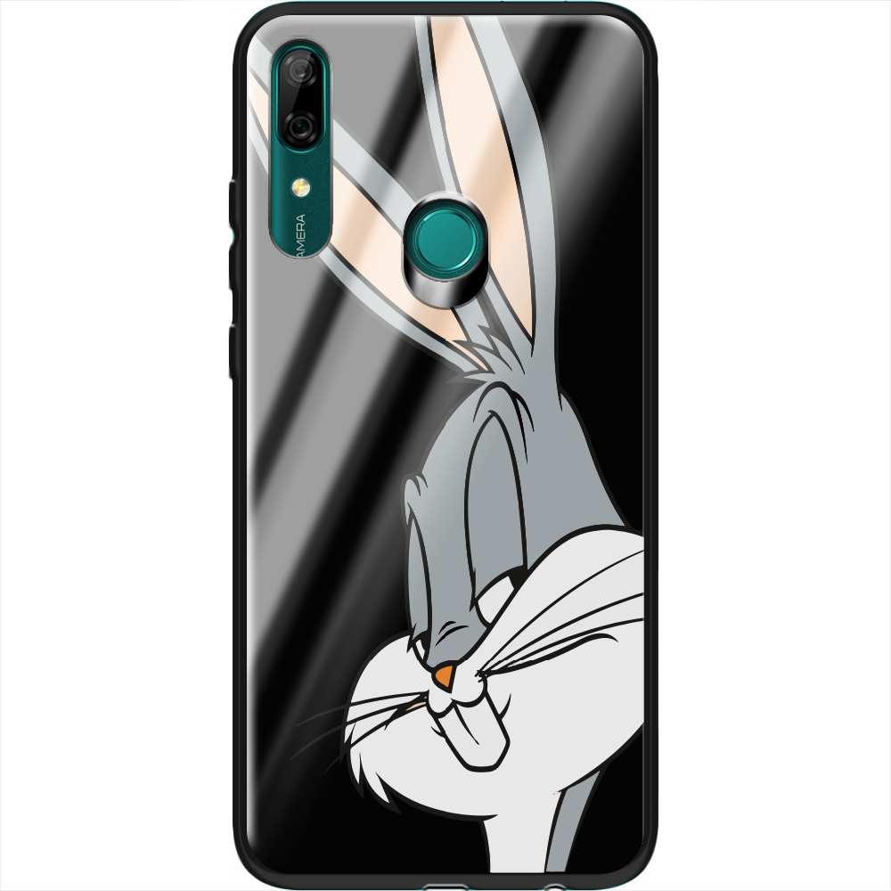 Чехол Boxface Huawei P Smart Z Lucky Rabbit Черный силикон со стеклом (37381-bk81-37725)