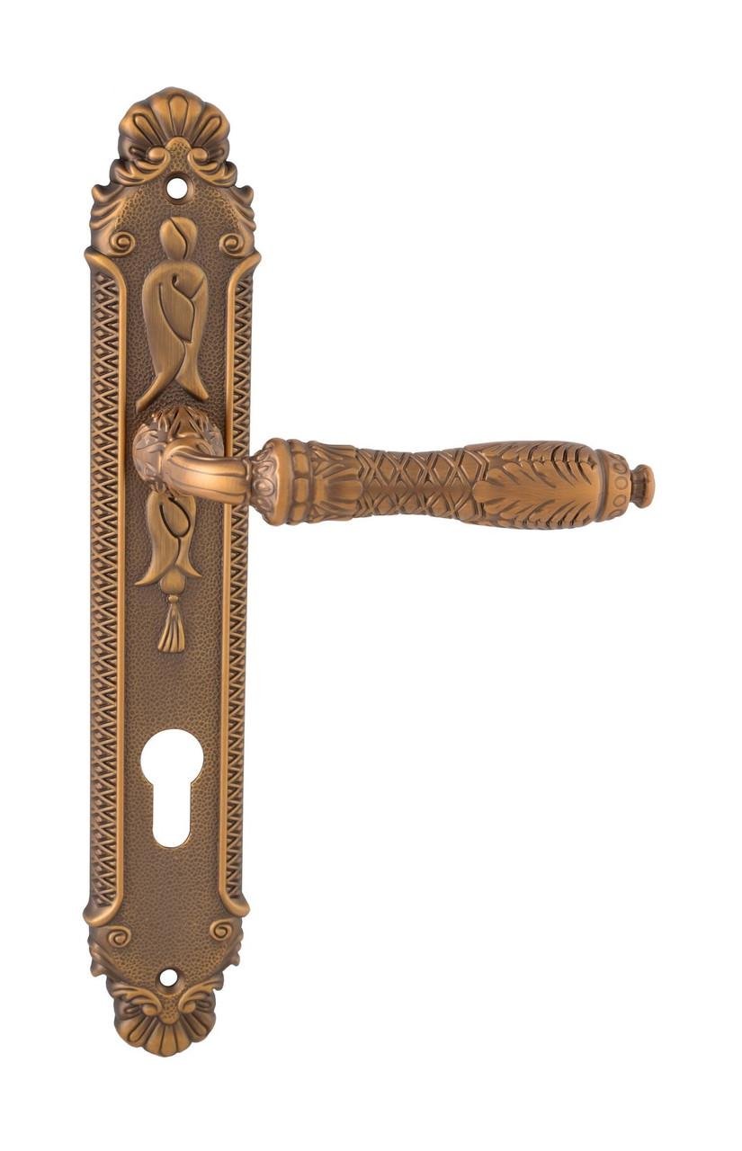 Дверная ручка под ключ Siba Victoria на планке 85 мм Кофейный матовый (Z41 3 85 85)