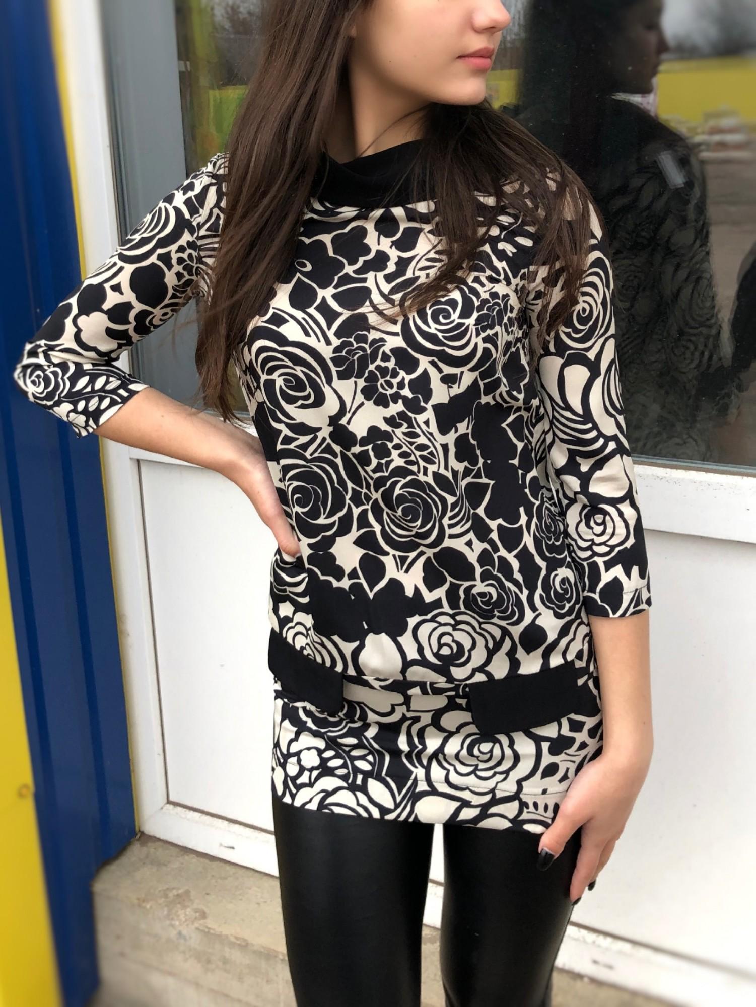 Туніка River Island 9219 M Чорний/Сірий (44) - фото 5