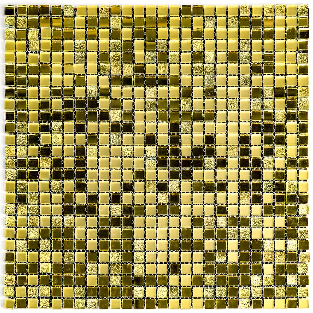 Плитка мозаїка скляна декоративна Sticker Wall на клейовій основі 298х298х4,5 мм Золотий (SW-00002372) Плитка мозаїка скляна декоративна Sticker Wall на клейовій основі 298х298х4,5 мм Золотий (SW-00002372)