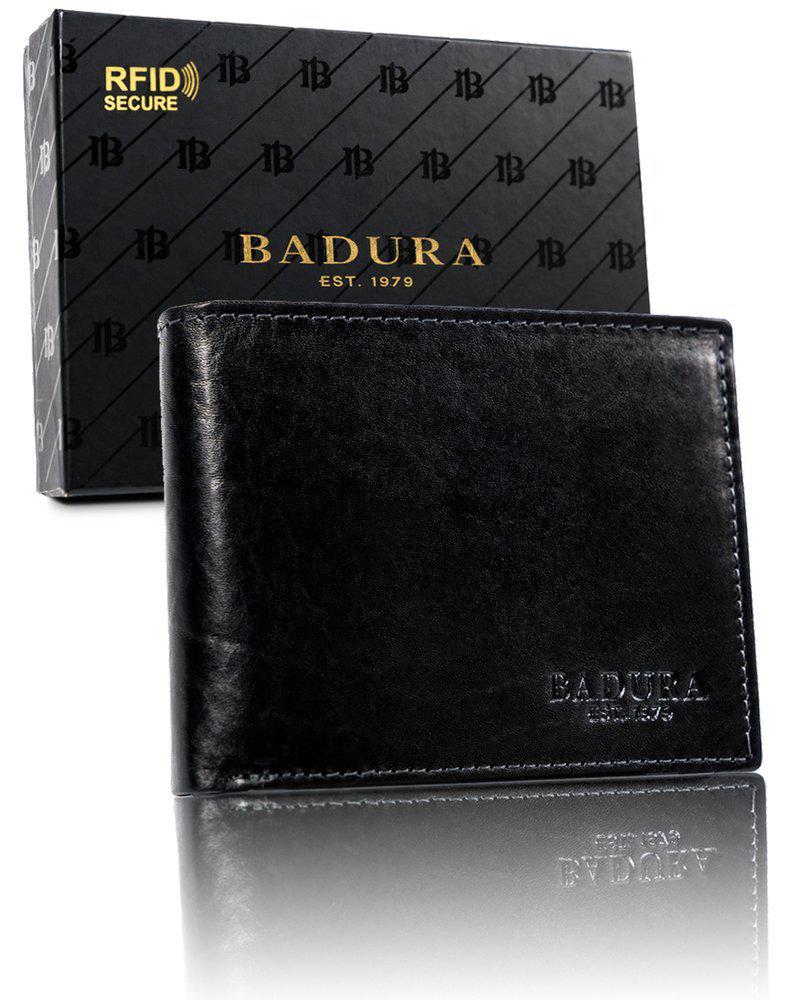 Кошелек мужской кожаный Badura B-N61-MIL NERO