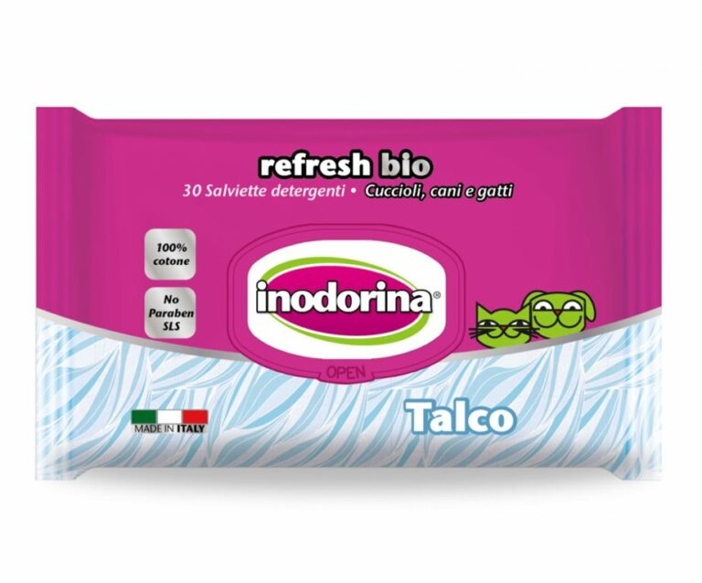 Серветки вологі Inodorina Salvietta Bio Talco біорозкладні котонові 30 шт.