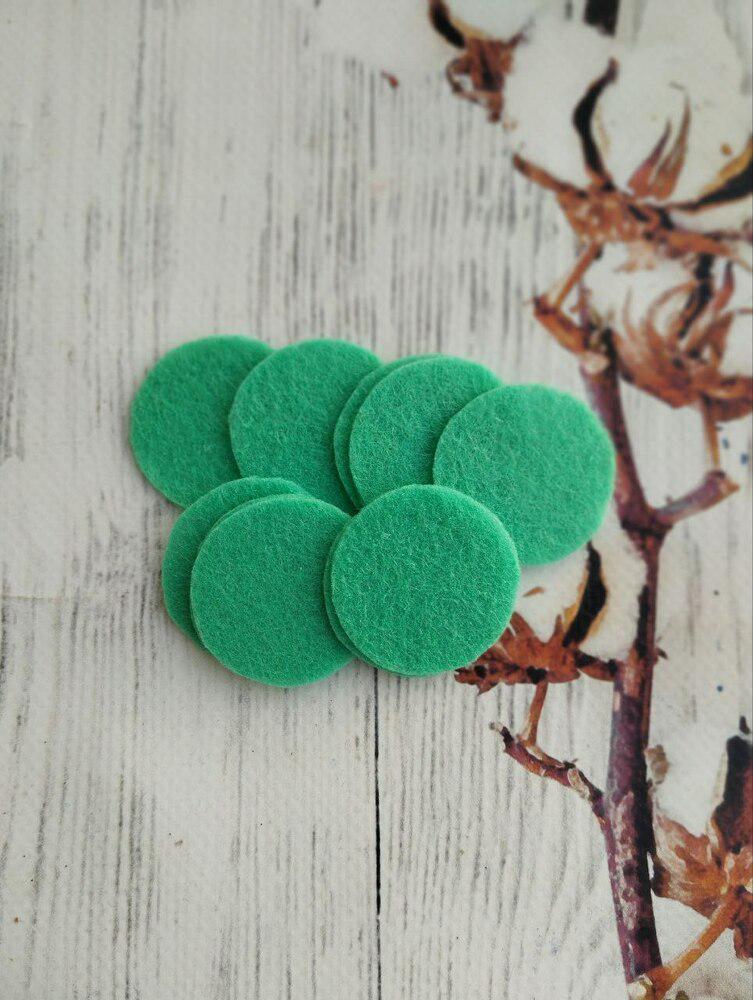 Кружечки фетрові 4 см 10 шт. Бірюзовий (13351935)