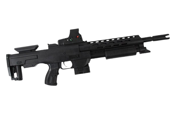 Автомат игрушечный с лазерным прицелом и глушителем (127712) Автомат игрушечный с лазерным прицелом и глушителем (127712)