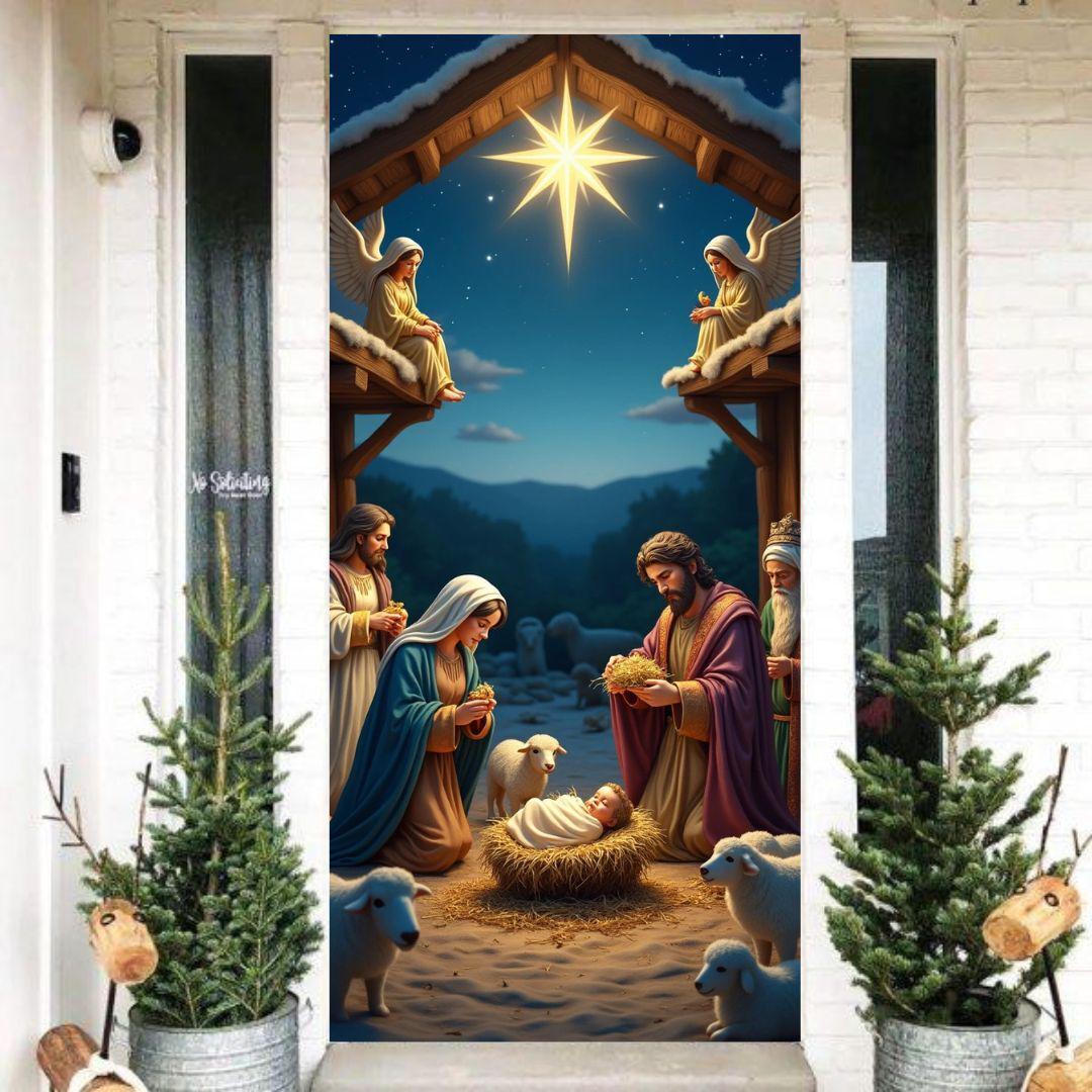 Чехол на двери Рождество (00-0424)