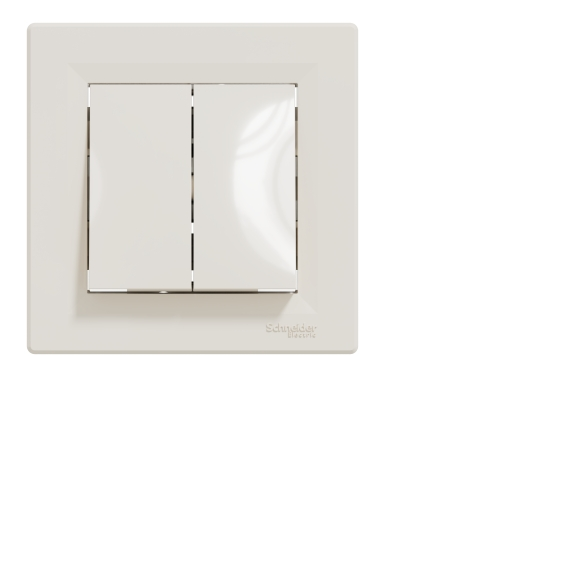 Выключатель Schneider Electric Asfora двойной Слоновая кость (EPH0300123)